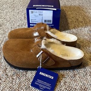 Birkenstock Boston Shearling in Mink
